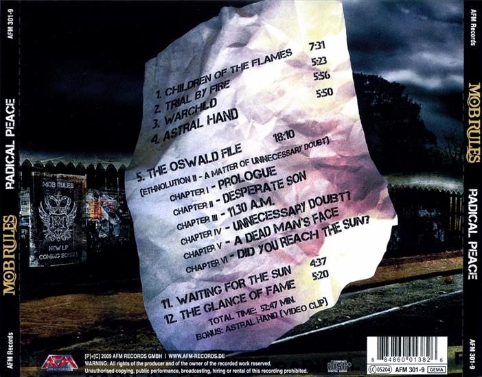 CD BACK COVER - CD BACK COVER - MOB RULES - Radical Peace.bmp